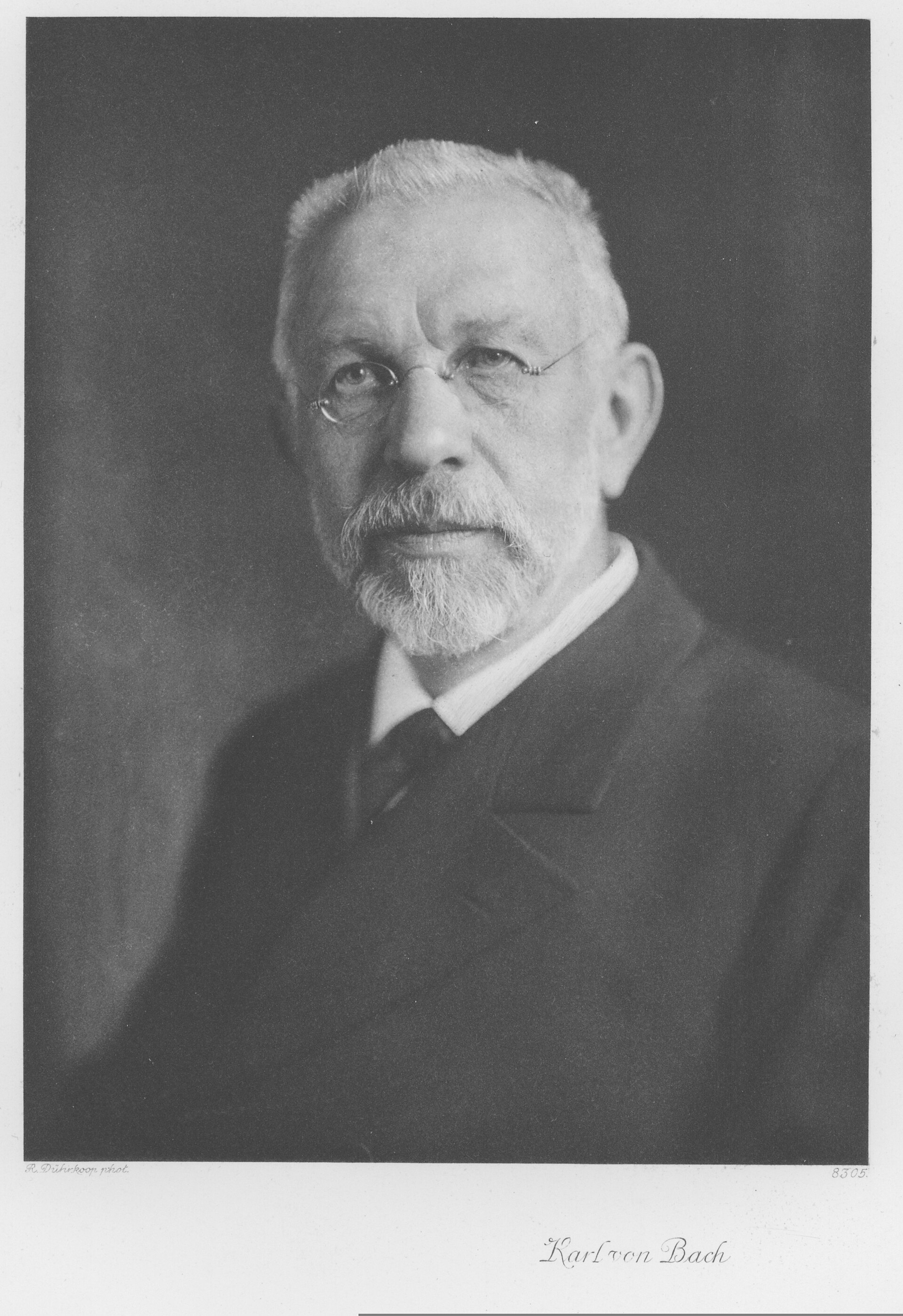 Imagem de referência relacionada a Carl von Bach, item descrito como professor académico alemão