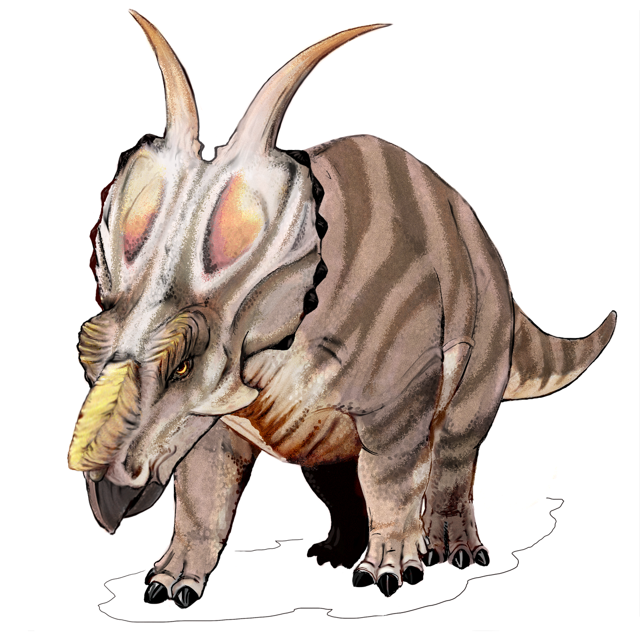 Imagem de referência de dinossauro, descrito nos dados abertos como clado de répteis arcossauros (Archosauria)