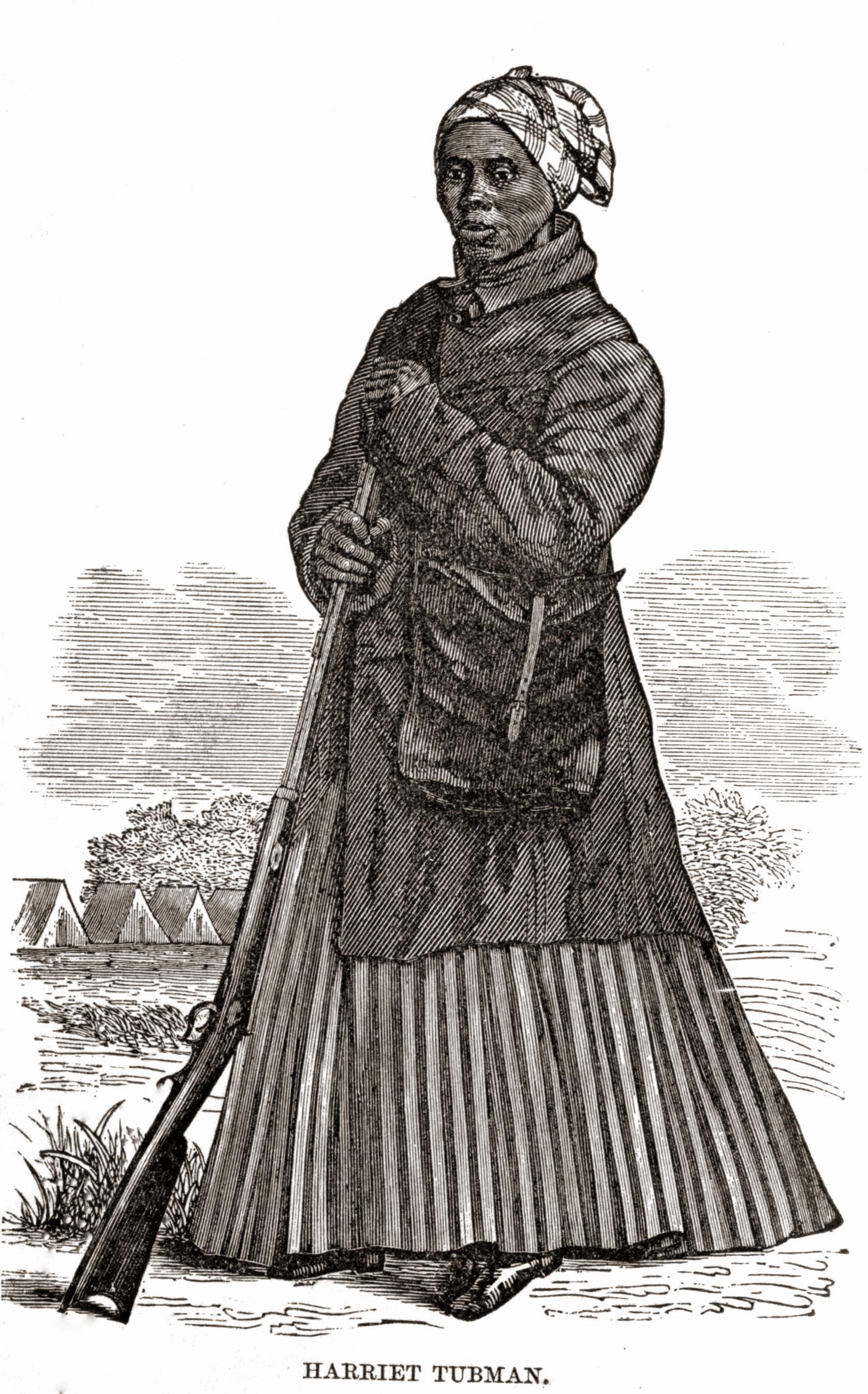 Imagem de referência relacionada a Harriet Tubman, item descrito como abolicionista e humanista afro-americana
