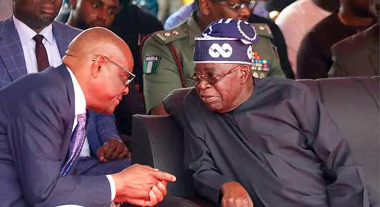FCT Minister, Nyesom Wike and President Bola Tinubu