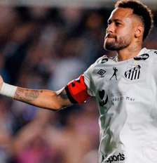 Neymar marcou dois gols no empate do Santos com o Flamengo Foto: Raul Baretta/Santos FC
