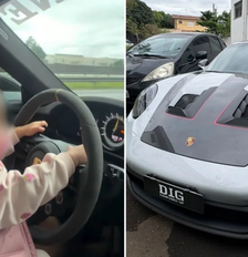 Porsche é apreendido após dono postar vídeos a 300km/h e com filha no colo em rodovias de SP Foto: Reprodução/Redes Sociais