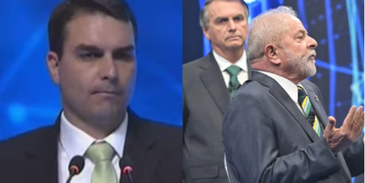 Fl&aacute;vio Bolsonaro (PL) em debate de 2016; Lula (PT) em debate de 2022 Foto: Reprodu&ccedil;&atilde;o/Band e Renato Pizzutto/Band