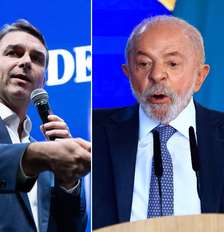 Flávio tem 45,2% ante 44,1% de Lula, em empate técnico, mostra pesquisa Indexa/Broadcast Foto: Montagem/RENATO PADALKA/MODUSFOCUS/WILTON JUNIOR / Estadão