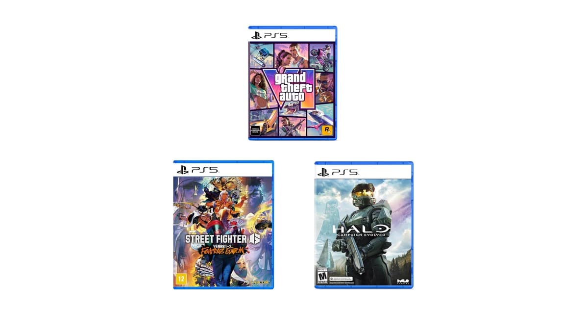 GTA VI, Street Fighter 6 e mais: seleção de jogos em promoção na Amazon para PS5