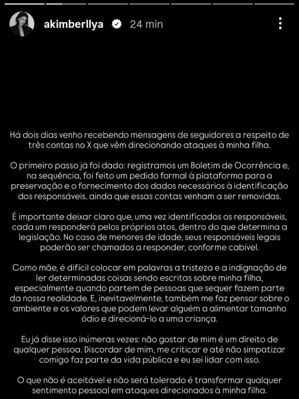 Prints: veja os perfis acusados por Amanda Kimberlly de ataques a Helena