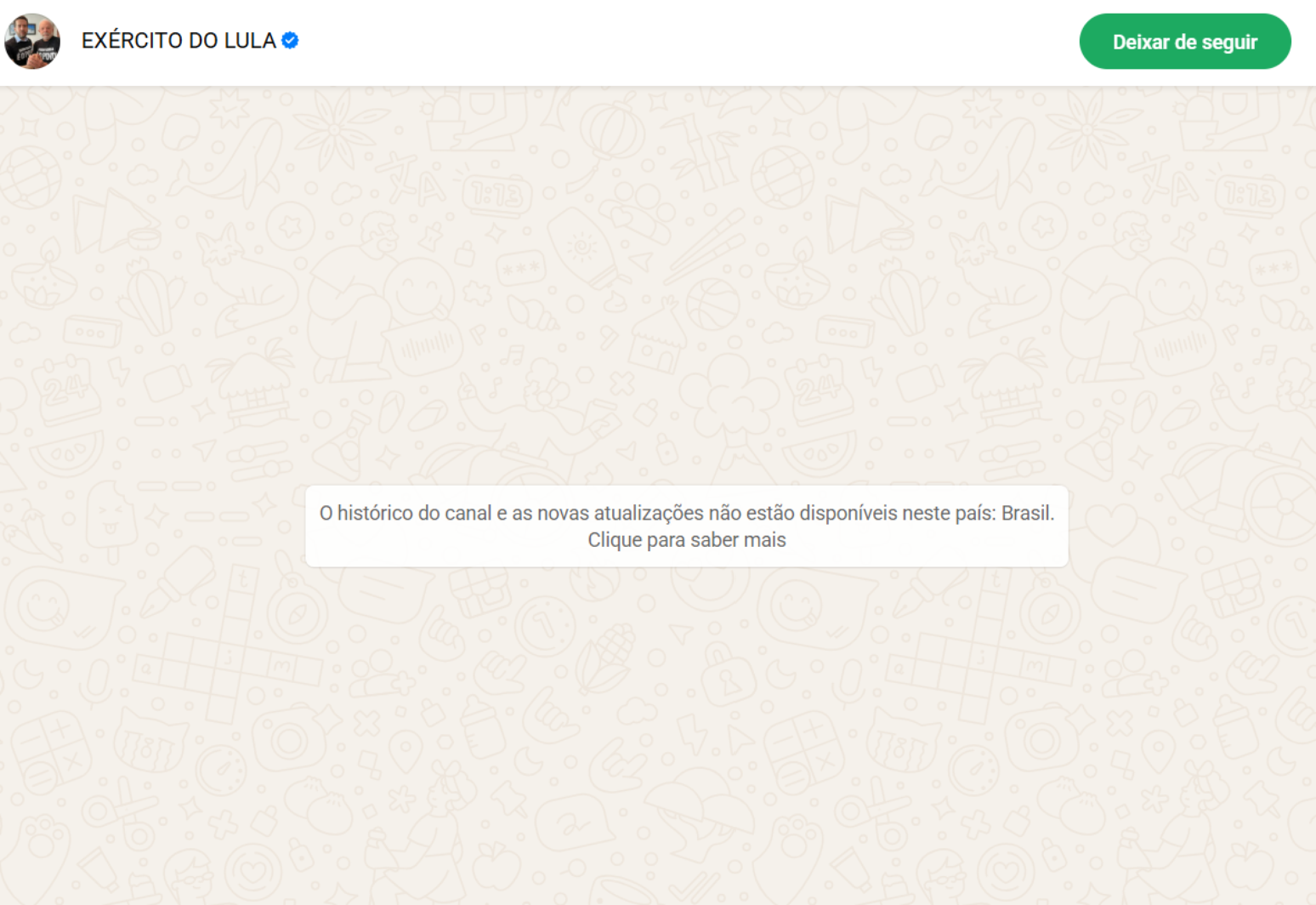 Exército do Lula, no WhatsApp.