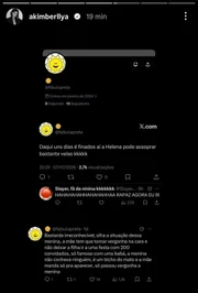 Prints: veja os perfis acusados por Amanda Kimberlly de ataques a Helena