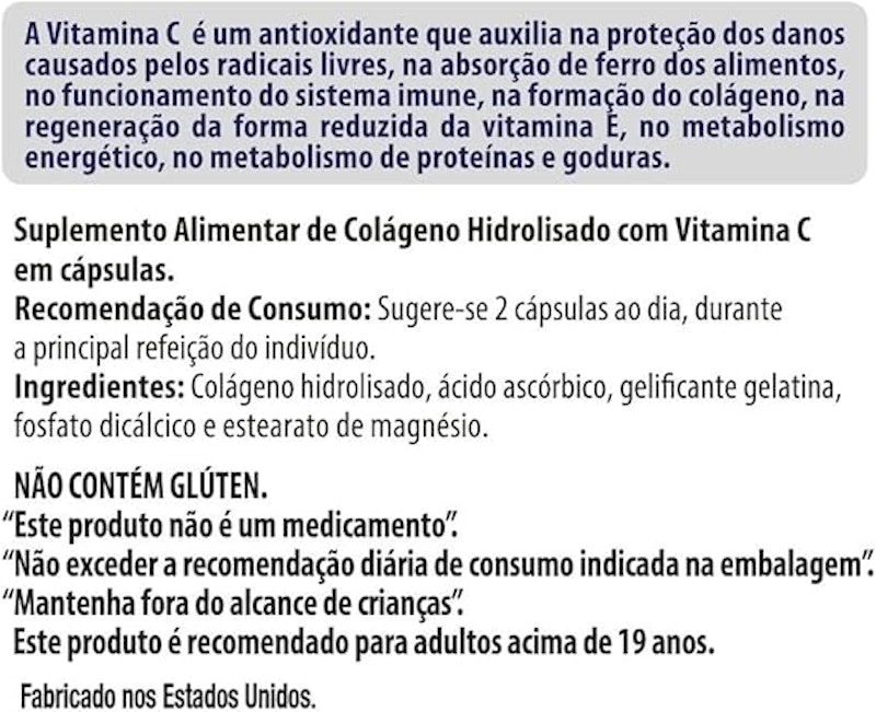 VITGOLD | Colágeno Hidrolisado 1000 mg com Vitamina C