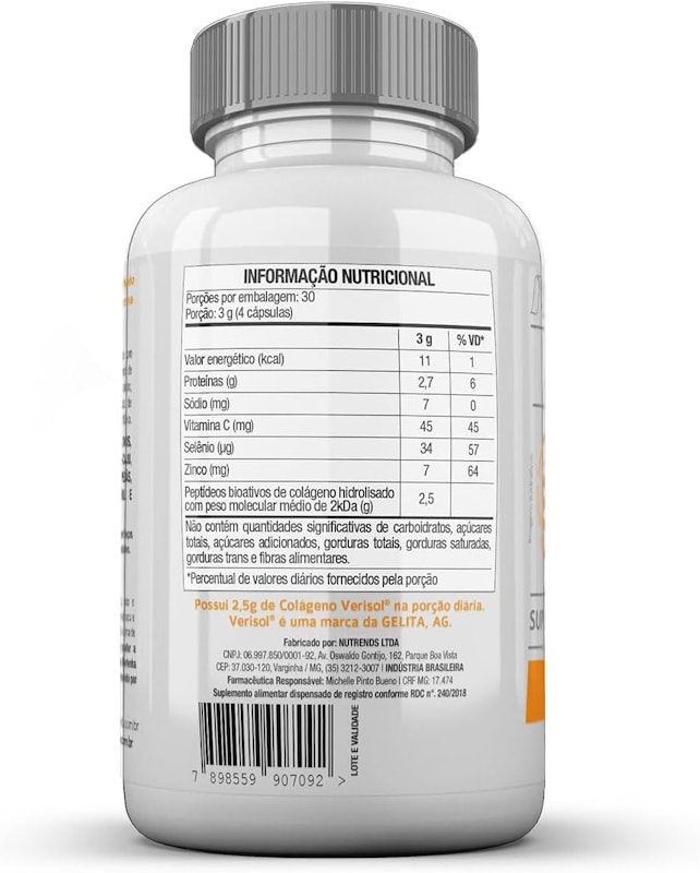 NUTRENDS | Colágeno Premium Verisol® com Selênio, Zinco e Vitamina C
